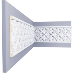 Ekena Millwork - PML04X01LC - Endurathane Lucia Panel Moulding, 4 3/8"H x 3/8"P x 94 1/2"L, Factory Primed
