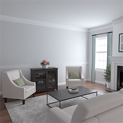 Ekena Millwork - PML04X01LC - Endurathane Lucia Panel Moulding, 4 3/8"H x 3/8"P x 94 1/2"L, Factory Primed