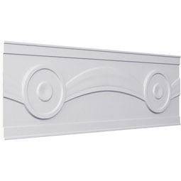 Ekena Millwork - PML08X01KR - Endurathane Kristen Panel Moulding, 7 7/8"H x 5/8"P x 94 1/2"L, Factory Primed