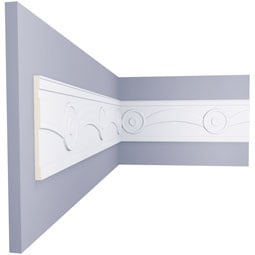 Ekena Millwork - PML08X01KR - Endurathane Kristen Panel Moulding, 7 7/8"H x 5/8"P x 94 1/2"L, Factory Primed