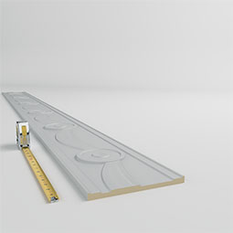 Ekena Millwork - PML08X01KR - Endurathane Kristen Panel Moulding, 7 7/8"H x 5/8"P x 94 1/2"L, Factory Primed