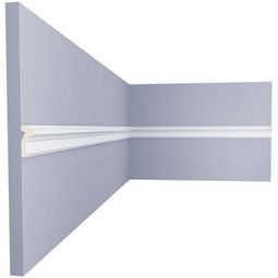 Ekena Millwork - PML02X01SM - Endurathane Samanatha Panel Moulding, 2"H x 1"P x 96"L, Factory Primed