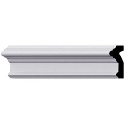 Ekena Millwork - PML02X01SM - Endurathane Samanatha Panel Moulding, 2"H x 1"P x 96"L, Factory Primed
