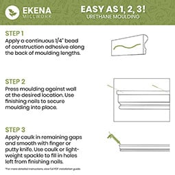 Ekena Millwork - PML03X01MA - Endurathane Maureen Panel Moulding, 3 1/8"H x 7/8"P x 96"L, Factory Primed