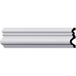 Ekena Millwork - PML03X01MA - Endurathane Maureen Panel Moulding, 3 1/8"H x 7/8"P x 96"L, Factory Primed