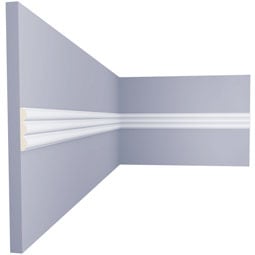 Ekena Millwork - PML03X01AD - Endurathane Alden Panel Moulding, 3"H x 1/2"P x 96"L, Factory Primed