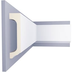 Ekena Millwork - PML06X02OL - Endurathane Olive Panel Moulding, 6 1/4"H x 1 5/8"P x 96"L, Factory Primed