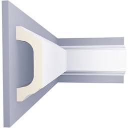 Ekena Millwork - PML05X02SA - Endurathane Saul Panel Moulding, 4 1/2"H x 1 5/8"P x 96"L, Factory Primed
