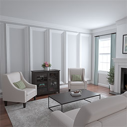 Ekena Millwork - PML05X02PA - Endurathane Paula Panel Moulding, 4 1/2"H x 2 3/8"P x 96"L, Factory Primed