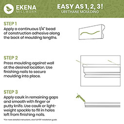Ekena Millwork - PML02X01LU - Endurathane Luca Panel Moulding, 2"H x 7/8"P x 96"L, Factory Primed