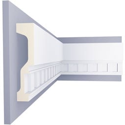 Ekena Millwork - PML05X01AL - Endurathane Alfie Panel Moulding, 5 1/8"H x 1 1/8"P x 94 1/2"L, Factory Primed