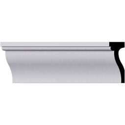 Ekena Millwork - PML03X01DO - Endurathane Dora Panel Moulding, 3 1/8"H x 1 1/4"P x 94 1/2"L, Factory Primed