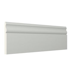 Ekena Millwork - BBD04X01BR - Endurathane Brittany Baseboard Moulding, 4 3/4"H x 3/8"P x 94 1/2"L, Factory Primed