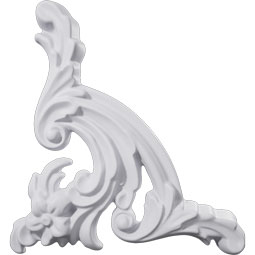 Ekena Millwork - PML05X06MA-L - Endurathane Maggie Panel Moulding Corner, 5 1/8"W x 5 1/2"H x 5/8"P, Left (matches moulding PML01X01FI), Factory Primed