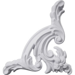Ekena Millwork - PML05X06MA-R - Endurathane Maggie Panel Moulding Corner, 5 1/8"W x 5 1/2"H x 5/8"P, Right (matches moulding PML01X01FI), Factory Primed