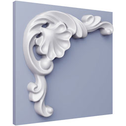 Ekena Millwork - PML04X04MA-L - Endurathane Maeve Panel Moulding Corner, 4 7/8"W x 3 7/8"H x 5/8"P, Left (matches moulding PML01X01MA), Factory Primed