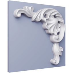 Ekena Millwork - PML04X04MA-R - Endurathane Maeve Panel Moulding Corner, 4 7/8"W x 3 7/8"H x 5/8"P, Right (matches moulding PML01X01MA), Factory Primed