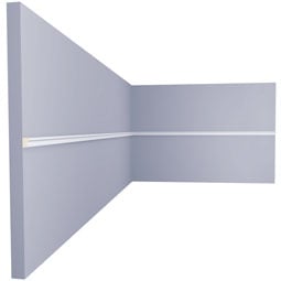 Ekena Millwork - PML01X01EL - Endurathane Eliana Panel Moulding, 5/8"H x 1/2"P x 96"L, Factory Primed