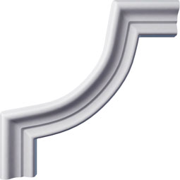 Ekena Millwork - PML03X03EL - Endurathane Eliana Panel Moulding Corner, 4 1/8"W x 3 1/8"H x 1/2"P (matches moulding PML03X03EL), Factory Primed