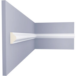 Ekena Millwork - PML01X01AM - Endurathane Amara Panel Moulding, 1 1/8"H x 5/8"P x 94 1/2"L, Factory Primed
