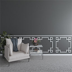 Ekena Millwork - PML14X14AM - Endurathane Amara Panel Moulding Corner, 14 3/4"W x 13 3/4"H x 5/8"P (matches moulding PML01X01AM), Factory Primed