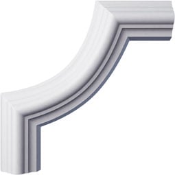 Ekena Millwork - PML04X04JA - Endurathane Jaden Panel Moulding Corner, 5 3/8"W x 4 3/8"H x 5/8"P (matches moulding PML01X01JA), Factory Primed