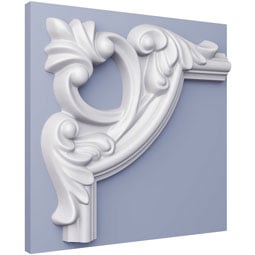 Ekena Millwork - PML07X07JA - Endurathane Jaden Panel Moulding Corner, 7 7/8"W x 6 7/8"H x 7/8"P (matches moulding PML01X01JA), Factory Primed