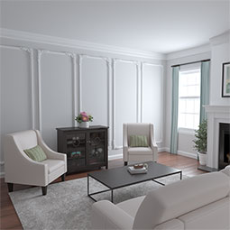 Ekena Millwork - PML10X10NO - Endurathane Nova Panel Moulding Corner, 10 1/2"W x 9 1/2"H x 1 1/8"P (matches moulding PML02X01NO ), Factory Primed