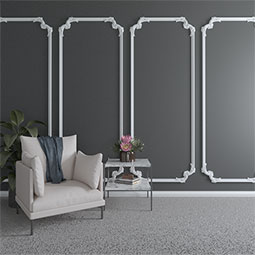 Ekena Millwork - PML11X11NO - Endurathane Nova Panel Moulding Corner, 12 3/8"W x 11 3/8"H x 1 1/8"P (matches moulding PML02X01NO ), Factory Primed