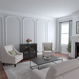 Ekena Millwork - PML11X11NO - Endurathane Nova Panel Moulding Corner, 12 3/8"W x 11 3/8"H x 1 1/8"P (matches moulding PML02X01NO ), Factory Primed