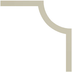 Ekena Millwork - PML08X08FI - Endurathane Finn Panel Moulding Corner, 8 7/8"W x 7 7/8"H x 3/8"P (matches moulding PML01X01FI), Factory Primed