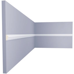 Ekena Millwork - PML03X01ZI - Endurathane Zion Panel Moulding, 1 3/8"H x 5/8"P x 94 1/2"L, Factory Primed