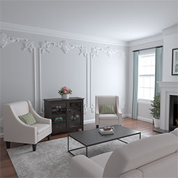 Ekena Millwork - PML03X01ZI - Endurathane Zion Panel Moulding, 1 3/8"H x 5/8"P x 94 1/2"L, Factory Primed