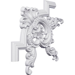Ekena Millwork - PML14X15ZI - Endurathane Zion Panel Moulding Corner, 15 3/8"W x 14 1/2"H x 7/8"P, Factory Primed (Matches Moulding PML03X01ZI)