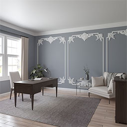 Ekena Millwork - PML14X15ZI - Endurathane Zion Panel Moulding Corner, 15 3/8"W x 14 1/2"H x 7/8"P, Factory Primed (Matches Moulding PML03X01ZI)