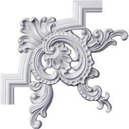 Ekena Millwork - PML14X15ZI - Endurathane Zion Panel Moulding Corner, 15 3/8"W x 14 1/2"H x 7/8"P, Factory Primed (Matches Moulding PML03X01ZI)
