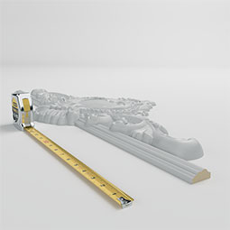 Ekena Millwork - PML35X15ZI - Endurathane Zion Panel Moulding Corner, 35 5/8"W x 15"H x 1 3/8"P, Factory Primed (Matches Moulding PML03X01ZI)