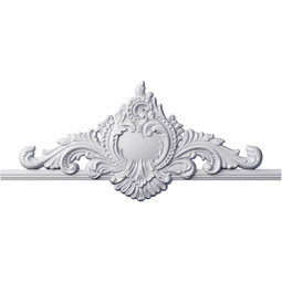 Ekena Millwork - PML35X15ZI - Endurathane Zion Panel Moulding Corner, 35 5/8"W x 15"H x 1 3/8"P, Factory Primed (Matches Moulding PML03X01ZI)