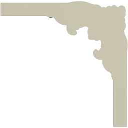 Ekena Millwork - PML10X10RO - Endurathane Rowan Panel Moulding Corner, 10 5/8"W x 9 5/8"H x 1 1/4"P (matches moulding PML01X01RO), Factory Primed