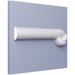 Ekena Millwork - PML04X03MA-R - Endurathane Maeve Panel Moulding Corner, 4 1/2"W x 2 1/2"H x 3/4"P, Right (matches moulding PML01X01MA), Factory Primed