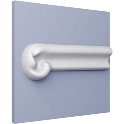 Ekena Millwork - PML04X01LU-R - Endurathane Luca Panel Moulding Corner, 4 1/2"W x 1 1/8"H x 1/2"P, Right (matches moulding PML01X00LU), Factory Primed