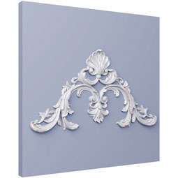 Ekena Millwork - ONL24X24X02GR - Endurathane Griffin Onlay, 24 5/8"W x 23 5/8"H x 1 1/2"P, Factory Primed