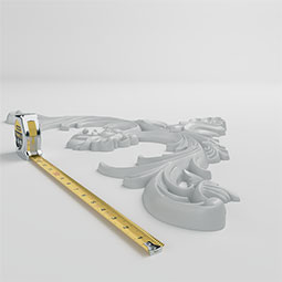 Ekena Millwork - ONL24X24X01MA - Endurathane Matilda Onlay, 24 1/2"W x 23 1/2"H x 1 1/8"P, Factory Primed