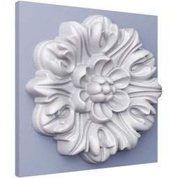 Ekena Millwork - ONL08X08X01GW - Endurathane Gwen Onlay, 8 5/8"W x 7 5/8"H x 1 3/8"P, Factory Primed
