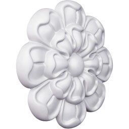 Ekena Millwork - ONL05X05X01DA - Endurathane Daisy Onlay, 5"W x 5"H x 5/8"P, Factory Primed