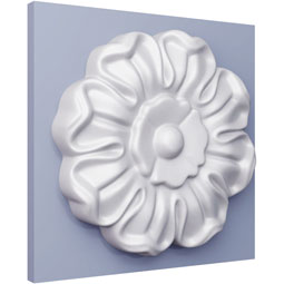 Ekena Millwork - ONL04X04X01PO - Endurathane Poppy Onlay, 4 7/8"W x 3 7/8"H x 3/4"P, Factory Primed