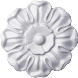 Ekena Millwork - ONL04X04X01PO - Endurathane Poppy Onlay, 4 7/8"W x 3 7/8"H x 3/4"P, Factory Primed