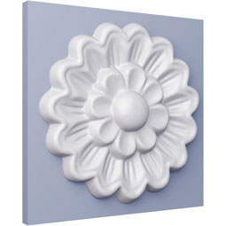 Ekena Millwork - ONL03X03X01RO - Endurathane Rosy Onlay, 3 3/4"W x 2 3/4"H x 3/8"P, Factory Primed
