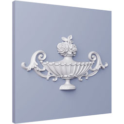 Ekena Millwork - ONL17X09X02GE - Endurathane Genesis Onlay, 17 1/2"W x 9"H x 1 5/8"P, Factory Primed