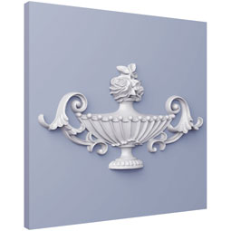 Ekena Millwork - ONL25X14X01GE - Endurathane Genesis Onlay, 25 3/4"W x 13 3/4"H x 1 1/8"P, Factory Primed